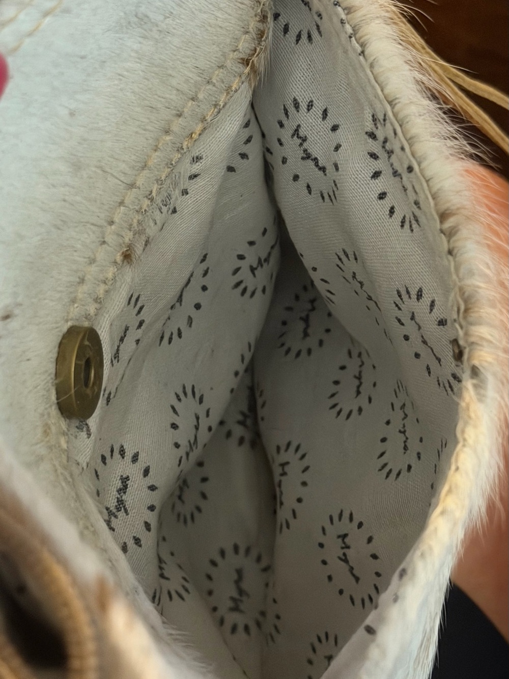 NWOT Myra Full Hair-On Cowhide 3-Compartment Crossbody Bag | Western Boho - Picture 6 of 11